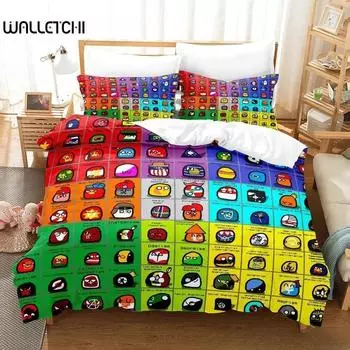 Новый Countryball Polandballs Комплект постельного белья Single Twin Full Queen King Size Комплект постельного белья для взрослых и детей Спальня Пододеяльники Наборы с рисунком 70x133cm 2pcs