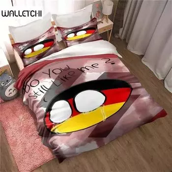 Новый Countryball Polandballs Комплект постельного белья для спальни, пододеяльник для односпальной кровати, двуспальной кровати, комплект постельного белья для взрослых и детей, пододеяльник для спальни 70x133cm 2pcs