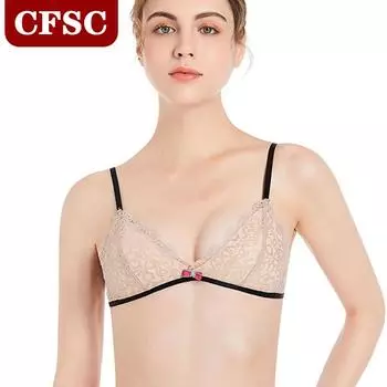 Новый цветной бюстгальтер с нестальным кольцом, сексуальное кружевное тонкое нижнее белье, женский бюстгальтер на груди, съемный S