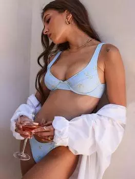 Новый цветочный бикини из двух частей купальник женский летний на косточках сексуальная девушка треугольная чашка плюс размер купальники модный пляжный купальный костюм S белый