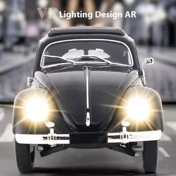 Новый D62 полномасштабный мини 2.4G ретро-жук с дистанционным управлением, симулятор автомобиля с жесткой крышей, модель седана с дистанционным управлением, детский игрушечный подарок для мальчика 1 Battery чёрный