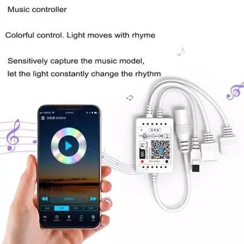 Новый DC12-24V WIFI Dual-Head Output RGB музыкальный контроллер IR 24 Key контроллер Wifi пульт дистанционного управления для SMD 5050 2835 RGB светодиодная лента
