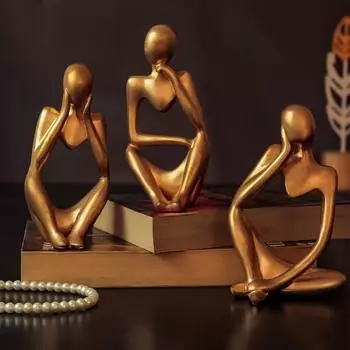 Новый декоративный абстрактный набор из 3 статуэток мыслителей, современный художественный экспонат