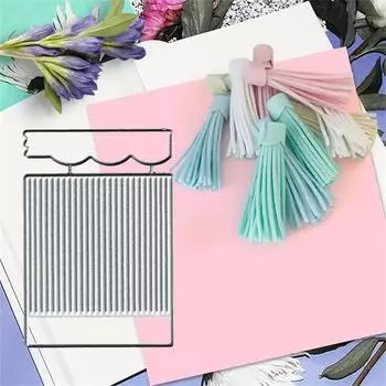 Новый декоративный дизайн с кисточками Изделия ручной работы Металлическая форма Вырубной штамп Вырубной штамп для скрапбукинга Фотоальбом Картон Бумага Резьба One Size серебряный