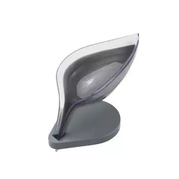 Новый декоративный дренажный держатель для мыла Leafology, контейнер для хранения мыла серый