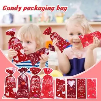 Новый День святого Валентина Конфетный Мешочек с Узором Любви OPP Четырехцветный Микс One Size