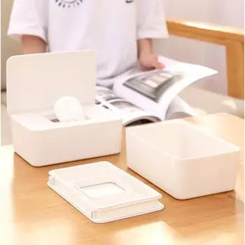 Новый держатель для диспенсера влажных салфеток с крышкой, черный пылезащитный ящик для хранения салфеток для домашнего офиса