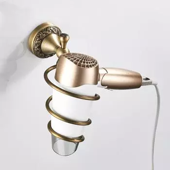 новый держатель для фена настенная сушилка подставка для выпрямителя органайзер ящик для хранения держатель для туалета аксессуары для ванной комнаты шоколадный