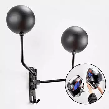 Новый держатель для шлема мотоцикла, настенное крепление, поворот на 180°, вешалка для шлема, подставка для шлема, крючок для хранения шлемов мотоцикла и велосипеда