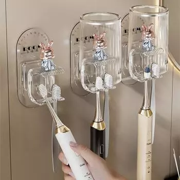Новый держатель для зубных щеток для дома, роскошный настенный держатель для зубных щеток для ванной комнаты светло-серый