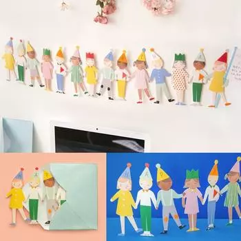 Новый детский баннер «рука об руку», бумажная гирлянда, подвесная овсянка, декор для вечеринки в честь дня рождения, вечеринка «С Днем Рождения» 1 pc