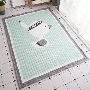 Новый детский хлопковый коврик с героями мультфильмов, детский коврик для скалолазания, нескользящий моющийся скандинавский простой коврик 145x195cm