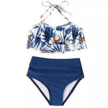 Новый детский купальник Xingcheng для родителей и детей, купальник для девочек, детский купальник для детей старшего возраста, детский раздельный купальник бикини 104