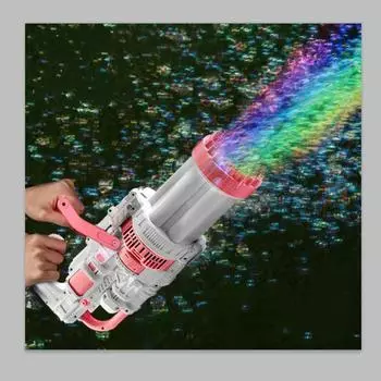 Новый детский пузырьковый пистолет с 88 отверстиями, игрушка с зарядкой, электрическая автоматическая машина для изготовления пузырей, летняя уличная игрушка для мыла и воды