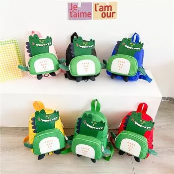 Новый детский школьный рюкзак с рисунком динозавра для детей 3-5 лет, рюкзак для детского сада, сумка для перекуса на выход для мальчиков и девочек жёлтый