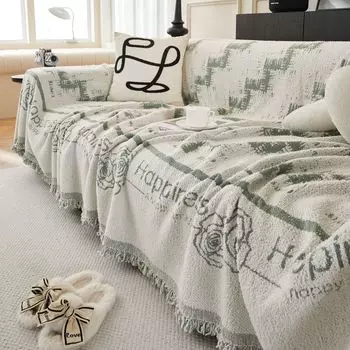 Новый диван-полотенце из шенилла, подушка для дивана, универсальный четырехсезонный двухсторонний чехол для дивана, полное покрытие, противоскользящее покрытие, полотенце для ткани 180*130cm