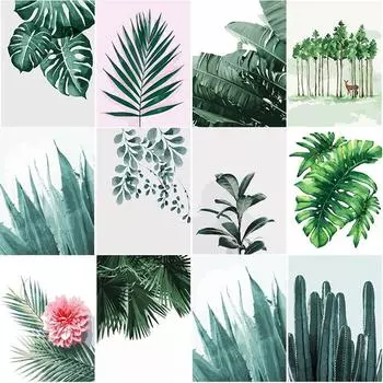 Новый DIY 5D Алмазная вышивка пейзажи вышивка крестиком листья растений алмазная живопись закат полная круглая дрель домашний декор подарок Full Round 15x20CM