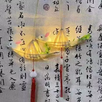 Новый DIY Фонарь для Праздника лодок-драконов, бамбуковый портативный весенний фонарь середины осени, китайский стиль, ручной работы, мини-светящийся фонарь
