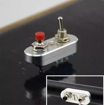 Новый DIY Мотоциклетный Руль Запуск Двигателя Стоп Рычаг Серебристый Переключатель 12В