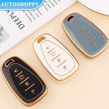 Новый дизайн 4 5 кнопок ТПУ чехол для ключей автомобиля для Chevrolet Chevy Malibu Camaro Cruze Traverse Spark Equinox Sonic Volt Protect Shell 4 Buttons красный