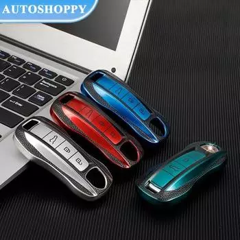 Новый дизайн, чехол для ключей из ТПУ для Porsche Panamera Cayenne 971 911 9YA Macan Boxster, 34 кнопки, дистанционная защита без ключа красный