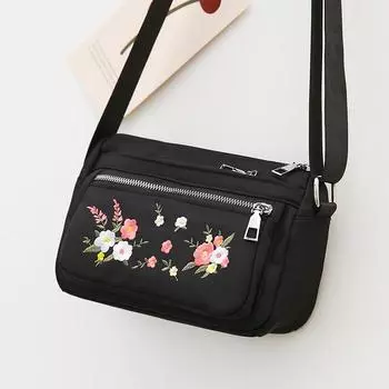 Новый дизайн Цветочная Лоскутная женская сумка через плечо женская сумка-мессенджер модная женская сумка на одно плечо наклонная сумка-шоппер 27*11*20cm синий