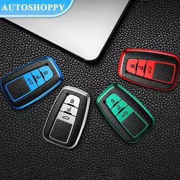 Новый дизайн кожаный чехол для дистанционного ключа автомобиля из ТПУ для Toyota Camry RAV4 Prius CHR C-HR Avalon Corolla Land Cruiser Prado аксессуары 2 Buttons белый