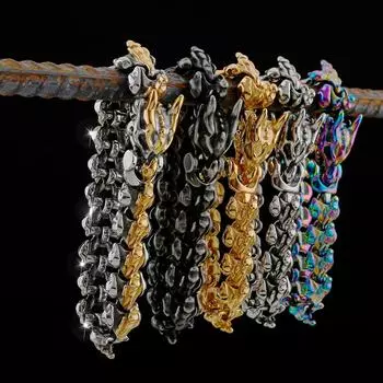 Новый дизайн, креативный ретро-мужской многоцветный браслет с драконом викингов, скандинавский хип-хоп, модный властный браслет, ювелирные изделия, бесплатная доставка 19cm