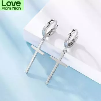 Новый дизайн крест кулон кольцо серьги индивидуальные гипоаллергенные ушные украшения для женщин мужчин пара подарки S -E1102