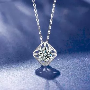 Новый дизайн, квадратное бриллиантовое ожерелье, простой стиль Ins, ниша с геометрией, стерлинговое серебро 925 пробы, украшение-цепочка на ключицу 925