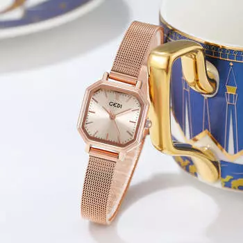 Новый дизайн квадратные простые Ins сетчатый ремень женские часы студенческие часы водонепроницаемые часы для женщин