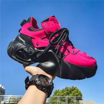 Новый дизайн, модные красные кроссовки для мужчин, увеличивающие рост, мужские кроссовки на толстой платформе, кроссовки на шнуровке для мужчин Zapatillas Hombre 39