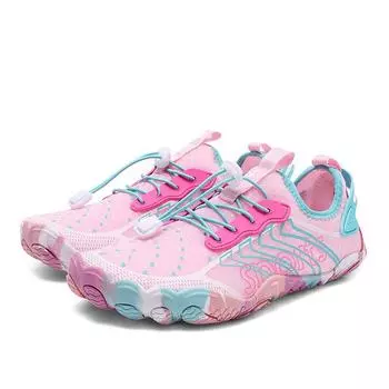 Новый дизайн, модные розовые женские кроссовки для водных видов спорта, унисекс, летняя обувь для воды, размер 35-47, нескользящая обувь с пятью пальцами, босиком, Hombre 35