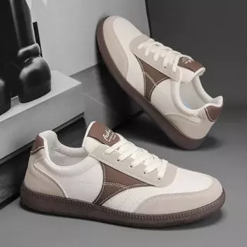 Новый дизайн, мужские кроссовки с нерегулярным геометрическим узором, оригинальный дизайн, новые удобные кроссовки на шнуровке для прогулок на открытом воздухе на плоской подошве 39