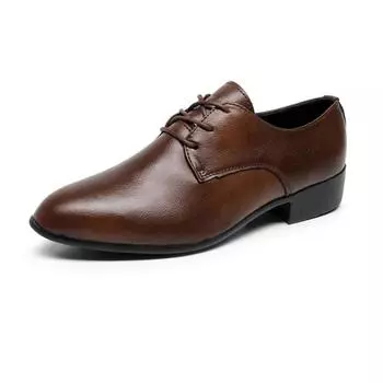 Новый дизайн мужских кожаных туфель, элегантные мужские повседневные туфли-оксфорды с острым носком, мужская официальная обувь, классические мужские деловые туфли 38