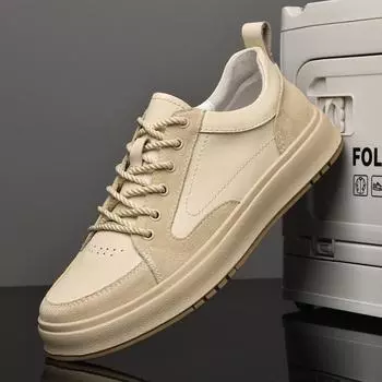 Новый дизайн мужской повседневной обуви дышащие кроссовки из натуральной кожи модные туфли для вождения и ходьбы скейтбординга мужские вулканизированные туфли 38