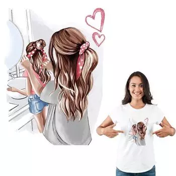 Новый дизайн, наклейки для одежды «Любовь для мамы», нашивки для теплопередачи, моющиеся наклейки для футболки, джинсов на шляпе, сделай сам, сделай сам 16.6x22.5cm