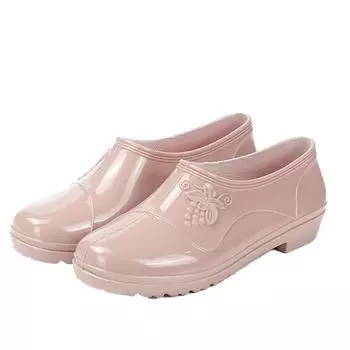 Новый дизайн нескользящие кухонные резиновые рабочие ботинки модные защитные резиновые сапоги до щиколотки низкие 37