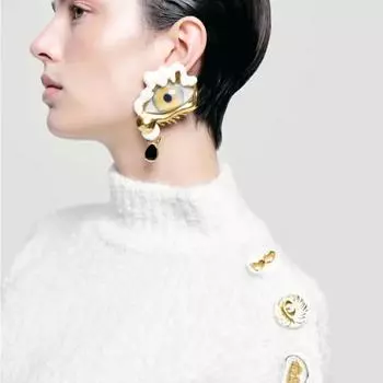 Новый дизайн, подвески в виде глаз из сплава, висячие серьги для женщин, ювелирные изделия в стиле барокко, винтажные массивные серьги, аксессуары