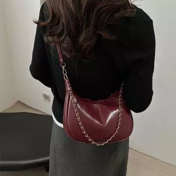 Новый дизайн PU кожаная сумка через подмышку ретро женская сумка модная сумка через плечо Y2k для девочек красный