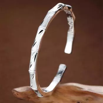 Новый дизайн ретро браслет женский бамбуковый браслет древний метод матовый бамбуковый браслет регулировка открытия белый