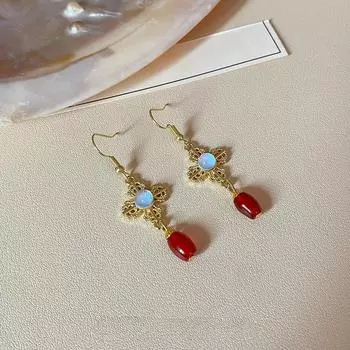 Новый дизайн, ретро-капельки воды, геометрические серьги с кисточками для вечеринок, женские