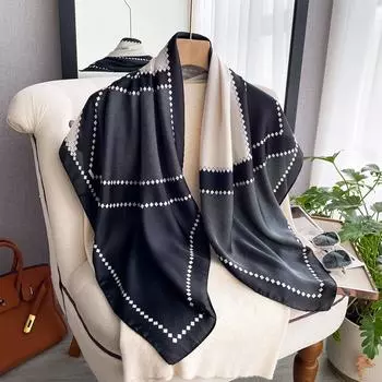 Новый дизайн с леопардовым принтом, роскошный женский шарф 90 см, солнцезащитный платок, шаль, хиджаб, женские волосы, хиджаб, шейный платок, бандана