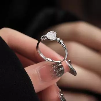 Новый дизайн Sense Fashion с микроцирконом и камелией, персонализированное кольцо