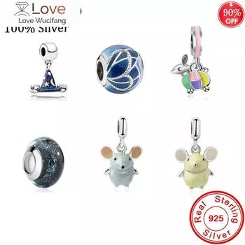 Новый дизайн серебряные бусины подвески подвески подходят оригинальные подвески браслеты сделай сам подарочные украшения