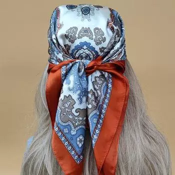 Новый дизайн, стильный платок для головы, пляжный солнцезащитный крем, роскошный шелковый хиджаб, популярный платок Four Seasons для женщин, квадратные шарфы 70X70 см 70X70CM