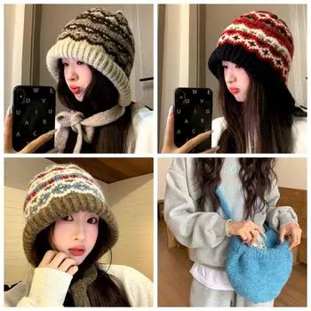 Новый дизайн сумка через плечо шапка термоусадочная вязаная шапка-бини сумка-шляпа на шнурке женская Style 1