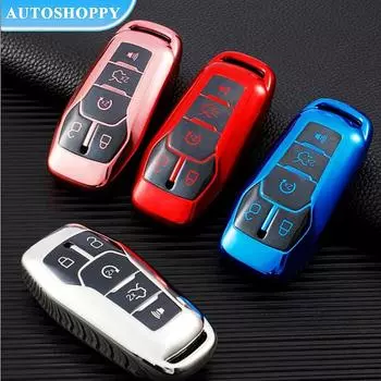 Новый дизайн ТПУ чехол для ключей от машины для Ford Fusion Mondeo Mustang F-150 Explorer Edge 2015 2016 2017 2018 защитный брелок аксессуары красный