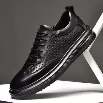 Новый дизайн, удобная повседневная обувь, мужская мода, натуральная кожа, мужская обувь, люксовый бренд, мужские трекинговые кроссовки, универсальные кроссовки 38