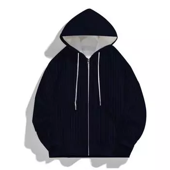 Новый дизайн в полоску мужская одежда повседневная куртка с капюшоном мужская спортивная мода кардиган толстовка M чёрный